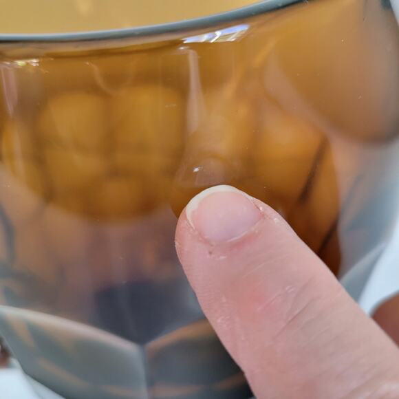 Vintage Viking Glass Pitcher Chestnut Georgian Honeycomb Ice Lip Mid Century - Picture 11 of 11